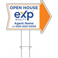 EXP Directional - Custom 17x23x4mm Coroplastic Arrow Shape with Double Sided Print