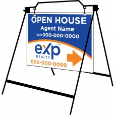 EXP Directional - Custom 18x24 Sign with Double Sided Print and Swinger A-Frame