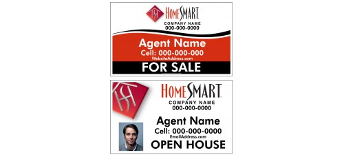 HomeSmart Yard Sign - 18x30x.040 Aluminum Yard Sign FREE SHIPPING Package - 6 Signs Total