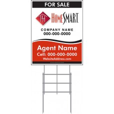 HomeSmart Yard Sign - 30x24 - 6mm or 10mm Coroplastic Standard Sign w/36" Galvanized Frame PACKAGE DEAL w/FREE SHIPPING