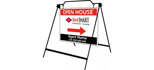 HomeSmart Directional - Custom 18x24 Sign with Double Sided Print and Swinger A-Frame