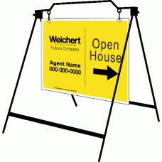 Weichert Realtors Directional - Custom 18x24 Sign with Double Sided Print and Swinger A-Frame