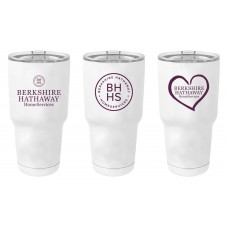 Promotional Product - Berkshire Hathaway 30 oz Metal Travel Tumbler with Clear Lid