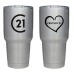 Promotional Product - Century 21 30 oz Metal Travel Tumbler with Clear Lid