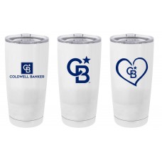 Promotional Product - Coldwell Banker 20 oz Metal Travel Tumbler with Clear Lid
