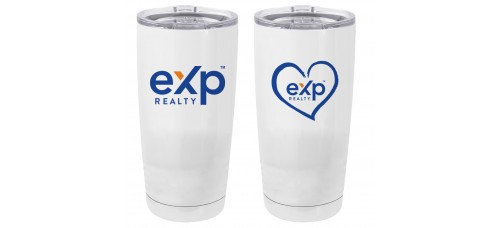 Promotional Product - EXP 20 oz Metal Travel Tumbler with Clear Lid