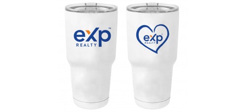 Promotional Product - EXP 30 oz Metal Travel Tumbler with Clear Lid