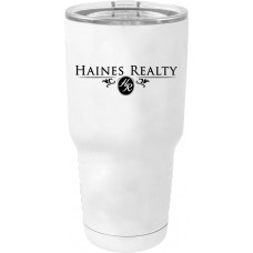 Promotional Product - Haines Realty 30 oz Metal Travel Tumbler with Clear Lid