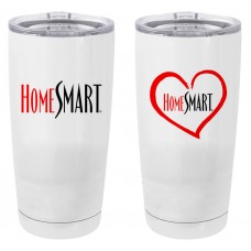 Promotional Product - HomeSmart 20 oz Metal Travel Tumbler with Clear Lid