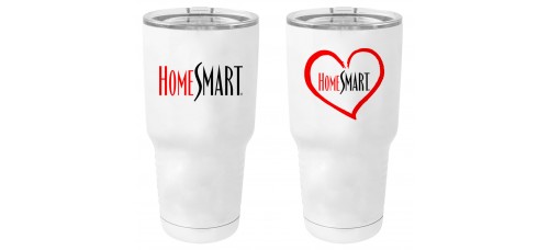 Promotional Product - HomeSmart 30 oz Metal Travel Tumbler with Clear Lid