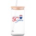Promotional Product - RE/MAX 16 oz Glass Tumbler with Bamboo Lid & Straw