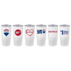 Promotional Product - RE/MAX 20 oz Metal Travel Tumbler with Clear Lid