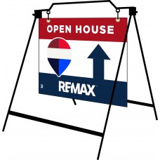 RE/MAX Directional - Custom 18x24 Sign with Double Sided Print and Swinger A-Frame