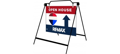 REMAX Directional - Custom 18x24 Sign with Double Sided Print and Swinger A-Frame