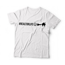 Apparel - Real Estate T-Shirt White with  # Realtor Life