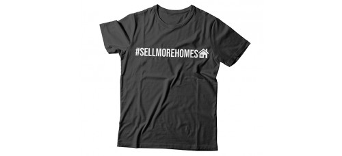 Apparel - Real Estate T-Shirt Black with # Sell More Homes