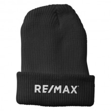 Apparel - RE/MAX Beanie Cuffed Black with White Embroidered RE/MAX