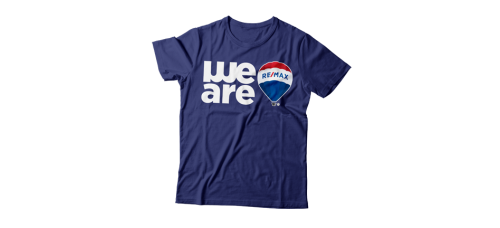 Apparel - RE/MAX T-Shirt Blue with We Are and Balloon