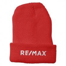 Apparel - RE/MAX Beanie Cuffed Red with White Embroidered RE/MAX