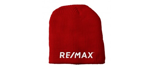 Apparel - RE/MAX Beanie Uncuffed Red with White Embroidered RE/MAX