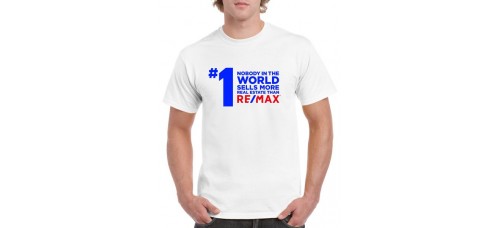 Apparel - RE/MAX T-Shirt White with #1 Logo