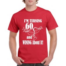 Apparel - Stock Design Age - Turning 60 Wine About It - Red/White