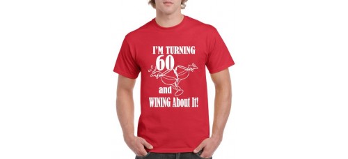 Apparel - Stock Design Age - Turning 60 Wine About It - Red/White