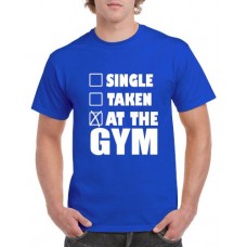 Apparel - Stock Design T-Shirt Blue with Single Taken At The Gym