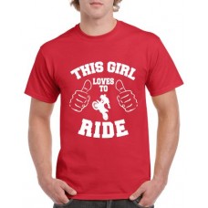 Apparel - Stock Design - This Girl Loves To Ride - Red/White