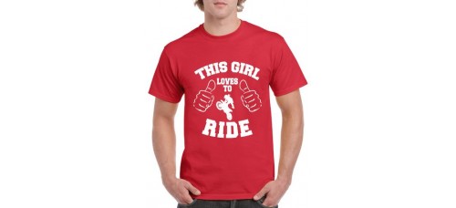 Apparel - Stock Design - This Girl Loves To Ride - Red/White