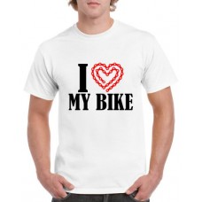 Apparel - Stock Design T-Shirt White with I Love My Bike
