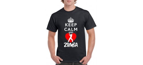 Apparel - Stock Design T-Shirt Black with Keep Calm and Zumba