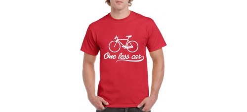 Apparel - Stock Design - One Less Car - Red/White