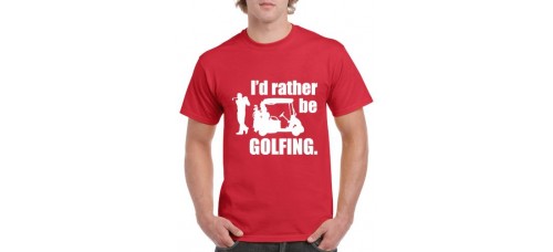 Apparel - Stock Design - Rather Be Golfing - Red/White