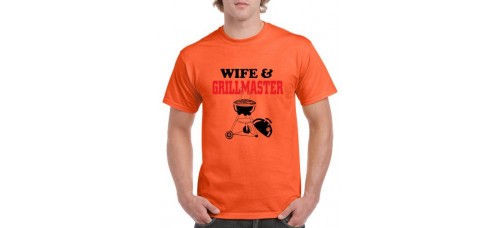 Apparel - Stock Design - Wife And Grillmaster - Orange/Color