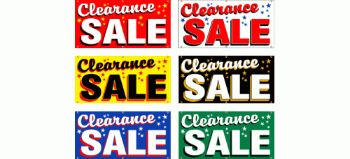 Banner - Stock Pre-Printed Clearance Sale