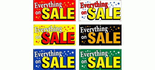 Banner - Stock Pre-Printed Everything on Sale