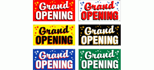 Banner - Stock Pre-Printed Grand Opening