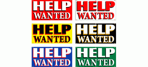 Banner - Stock Pre-Printed Help Wanted Banner - Stock Pre-Printed Help Wanted