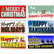 Banner - Stock Pre-Printed Holiday Messages