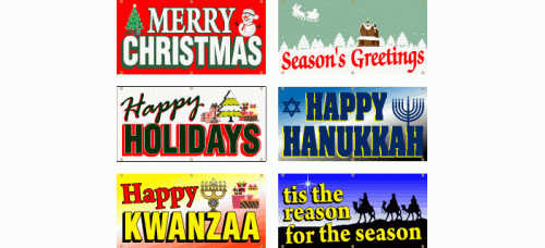 Banner - Stock Pre-Printed Holiday Messages
