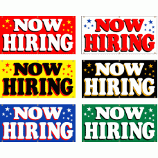 Banner - Stock Pre-Printed Now Hiring