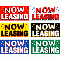 Banner - Stock Pre-Printed Now Leasing