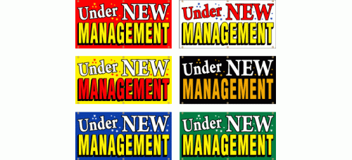 Banner - Stock Pre-Printed Under New Management