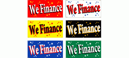Banner - Stock Pre-Printed We Finance Banner - Stock Pre-Printed We Finance