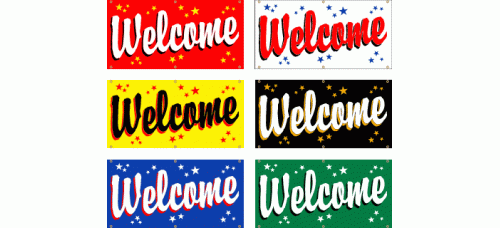 Banner - Stock Pre-Printed Welcome