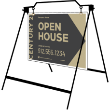 Century 21 Directional - Custom 18x24 Sign with Double Sided Print and Swinger A-Frame