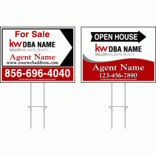 Keller Williams Directional - Custom 18x24 with Single or Double Sided Print