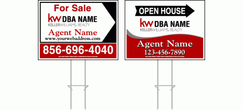 Keller Williams Directional - Custom 18x24 with Single or Double Sided Print