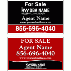 Keller Williams Yard Sign - 18x30x.040 Aluminum Yard Sign FREE SHIPPING Package - 6 Signs Total